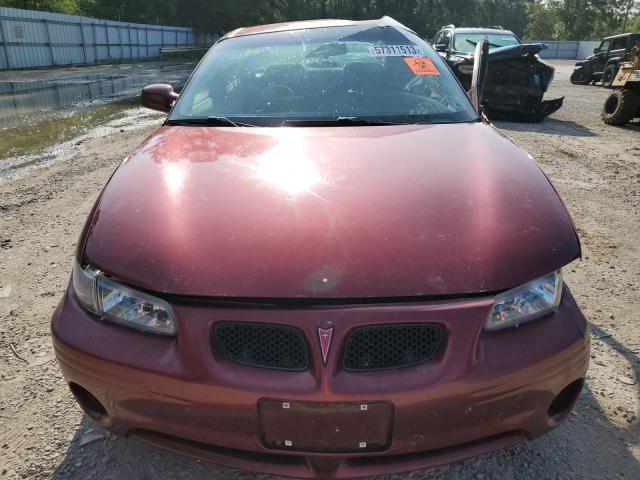 1G2WK52J01F129124 - 2001 PONTIAC GRAND PRIX SE BURGUNDY photo 5