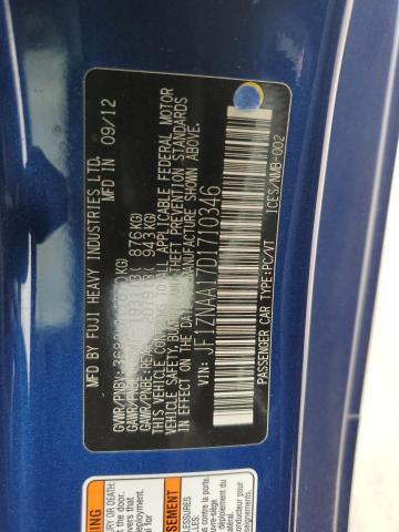 JF1ZNAA17D1710346 - 2013 TOYOTA SCION FR-S 蓝色 照片 12