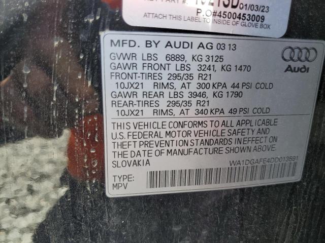 WA1DGAFE4DD013591 - 2013 AUDI Q7 PRESTIGE 黑色 照片 12