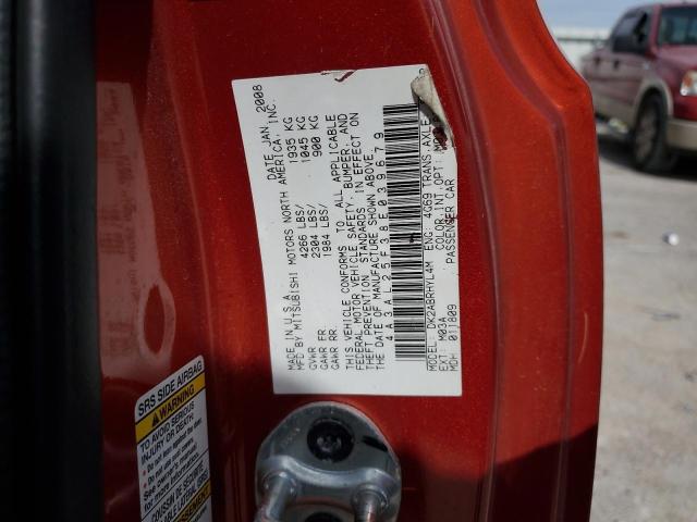 4A3AL25F38E039679 - 2008 MITSUBISHI ECLIPSE SPYDER GS 橙色 照片 12