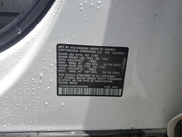 1V2KR2CAXPC543085 - 2023 VOLKSWAGEN ATLAS SE Белый фото 14
