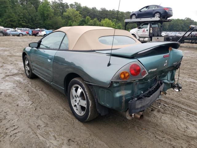 4A3AE45G34E059763 - 2004 MITSUBISHI ECLIPSE SPYDER GS GREEN photo 2