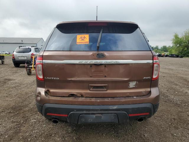 1FMHK8F89CGA63890 - 2012 FORD EXPLORER LIMITED BROWN photo 6