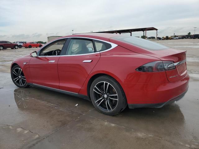 5YJSA1CN5DFP13678 - 2013 TESLA MODEL S RED photo 2