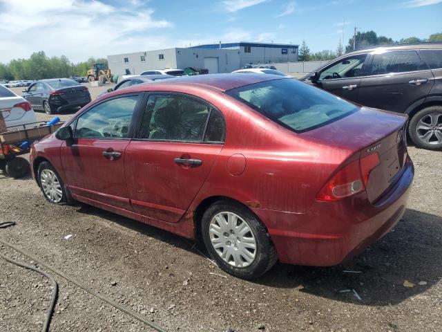 2HGFA16396H038119 - 2006 HONDA CIVIC DX VP Қызыл фото 2