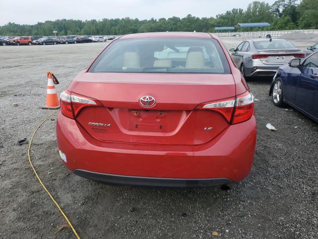 2T1BURHE4GC743990 - 2016 TOYOTA COROLLA L RED photo 6
