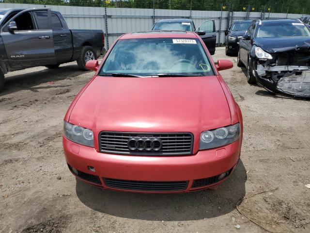 WAULC68E53A385719 - 2003 AUDI A4 1.8T QUATTRO RED photo 5