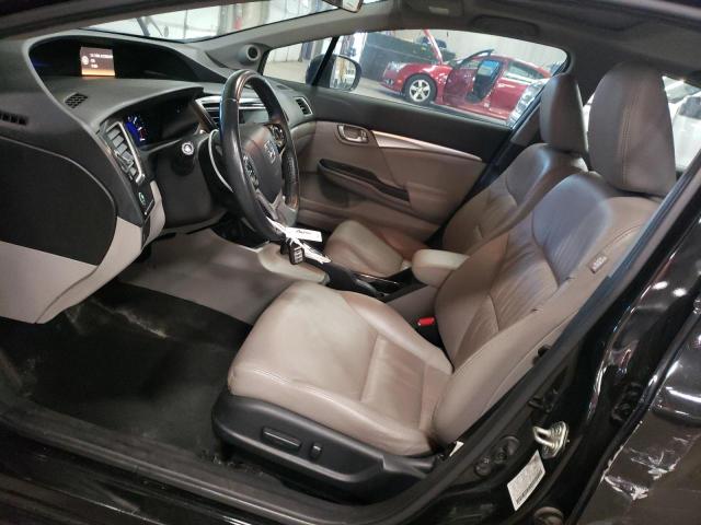 2HGFB2F95FH500456 - 2015 HONDA CIVIC EXL შავი ფოტო 7
