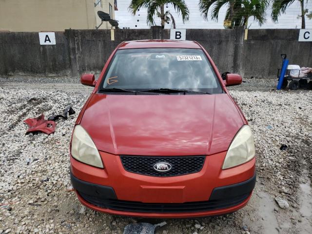 KNADE123286296886 - 2008 KIA RIO BASE RED photo 5