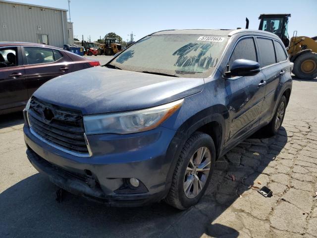 5TDKKRFH7FS086580 - 2015 TOYOTA HIGHLANDER XLE Կապույտ լուսանկար 1