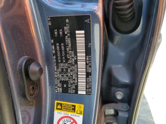 5TDKKRFH7FS086580 - 2015 TOYOTA HIGHLANDER XLE Կապույտ լուսանկար 13