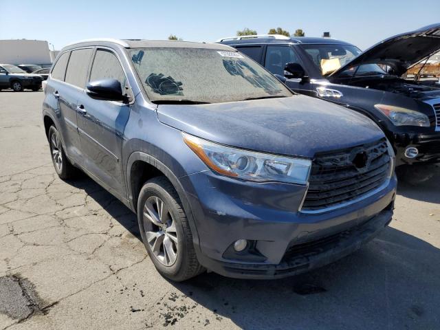 5TDKKRFH7FS086580 - 2015 TOYOTA HIGHLANDER XLE Կապույտ լուսանկար 4