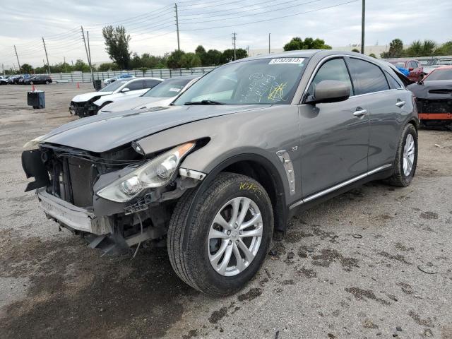 JN8CS1MU0EM451038 - 2014 INFINITI QX70 GRAY photo 1