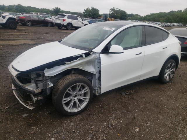 7SAYGDEE5NF512987 - 2022 TESLA MODEL Y WHITE photo 1