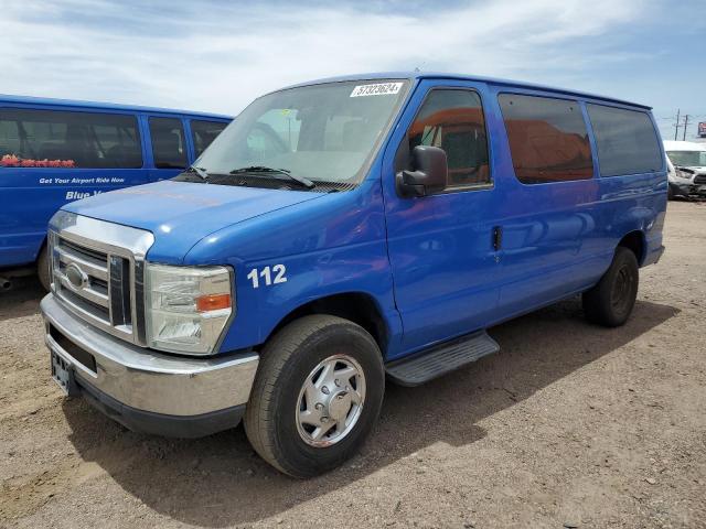 1FMNE3BLXEDA58077 - 2014 FORD ECONOLINE E350 SUPER DUTY WAGON BLUE photo 1