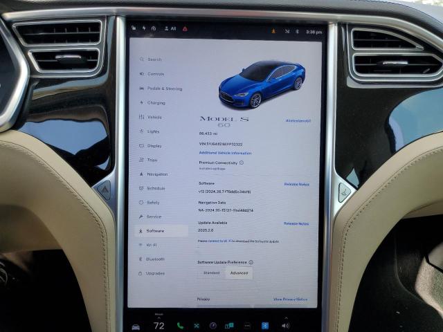 5YJSA1S16EFP32322 - 2014 TESLA MODEL S BLUE photo 9