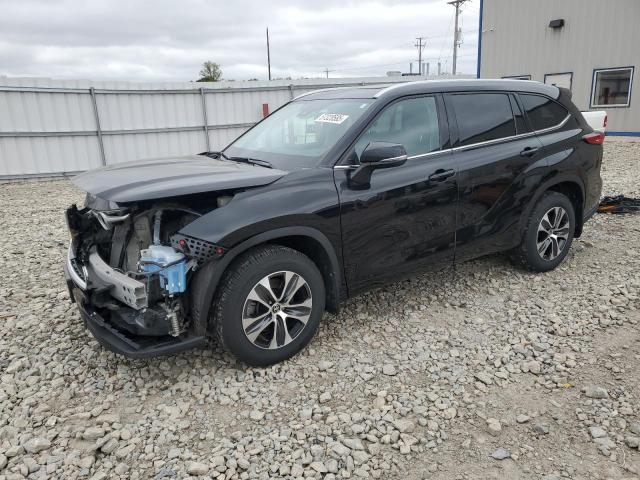 5TDGZRBH6NS175420 - 2022 TOYOTA HIGHLANDER XLE BLACK photo 1