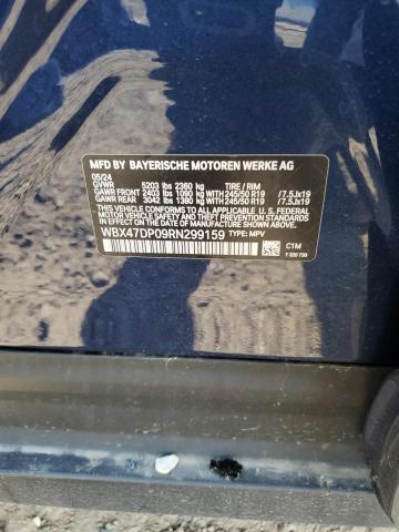 WBX47DP09RN299159 - 2024 BMW X3 SDRIVE30I BLUE photo 13