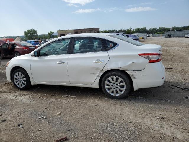 3N1AB7AP6DL655066 - 2013 NISSAN SENTRA S WHITE photo 2