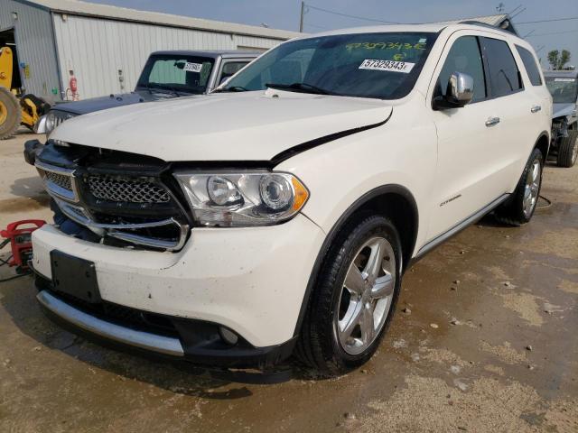 1D4SE5GT1BC594691 - 2011 DODGE DURANGO CITADEL WHITE photo 1