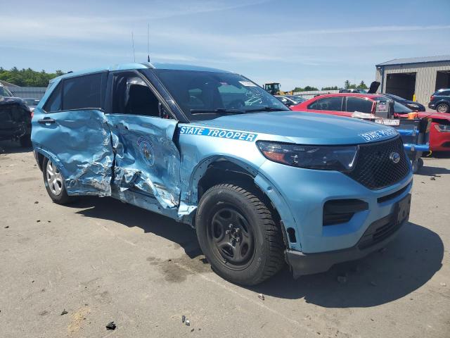 1FM5K8AW9MNA05252 - 2021 FORD EXPLORER POLICE INTERCEPTOR BLUE photo 4