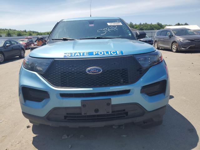 1FM5K8AW9MNA05252 - 2021 FORD EXPLORER POLICE INTERCEPTOR BLUE photo 5
