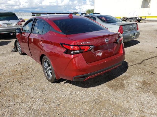 3N1CN8EV9ML925924 - 2021 NISSAN VERSA SV RED photo 3