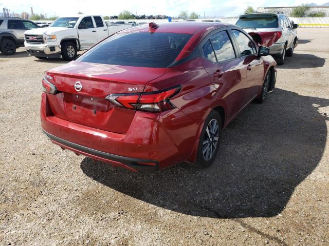 3N1CN8EV9ML925924 - 2021 NISSAN VERSA SV RED photo 4