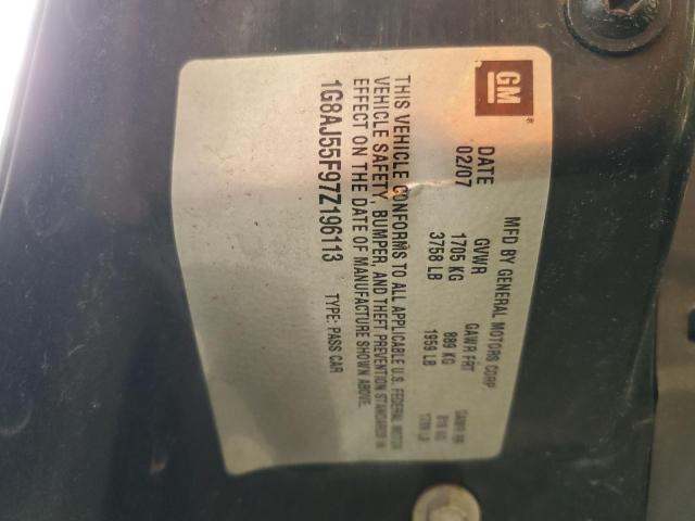 1G8AJ55F97Z196113 - 2007 SATURN ION LEVEL 2 BLUE photo 12