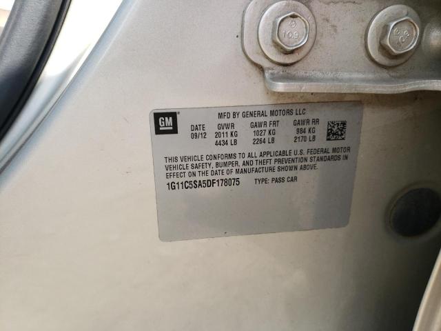 1G11C5SA5DF178075 - 2013 CHEVROLET MALIBU 1LT BEIGE photo 13