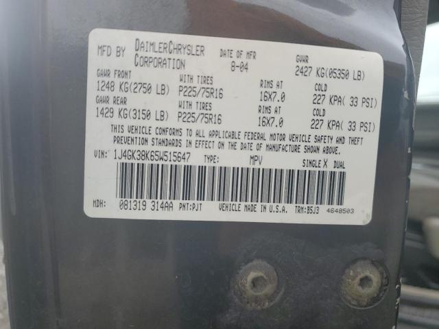 1J4GK38K65W515647 - 2005 JEEP LIBERTY RENEGADE 石墨色 照片 13