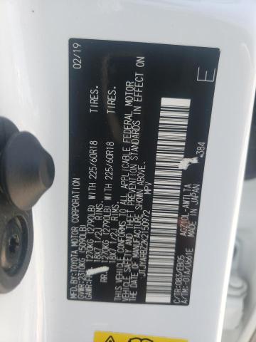 JTJYARBZ2K2150972 - 2019 LEXUS NX 300 BASE თეთრი ფოტო 13