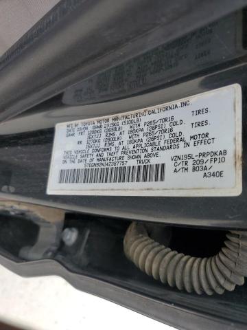 5TEGN92N14Z387757 - 2004 TOYOTA TACOMA DOUBLE CAB PRERUNNER BLACK photo 12