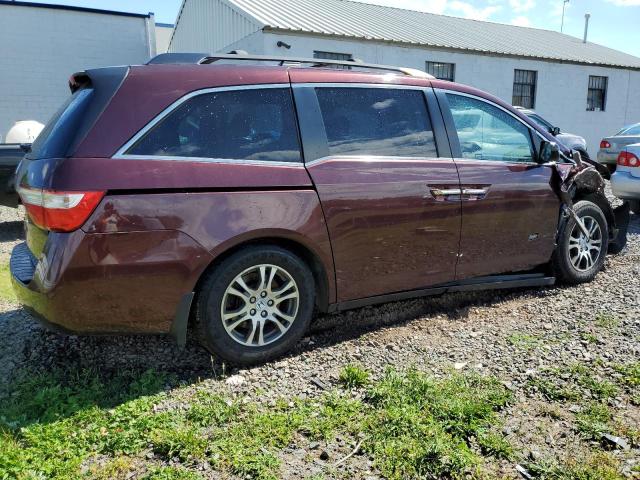 5FNRL5H64BB025220 - 2011 HONDA ODYSSEY EXL BURGUNDY photo 3