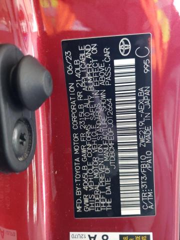 JTDBCMFE0PJ012664 - 2023 TOYOTA COROLLA LE 红色 照片 13
