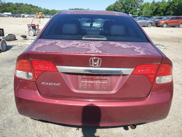 2HGFA16989H527376 - 2009 HONDA CIVIC EXL BURGUNDY photo 6