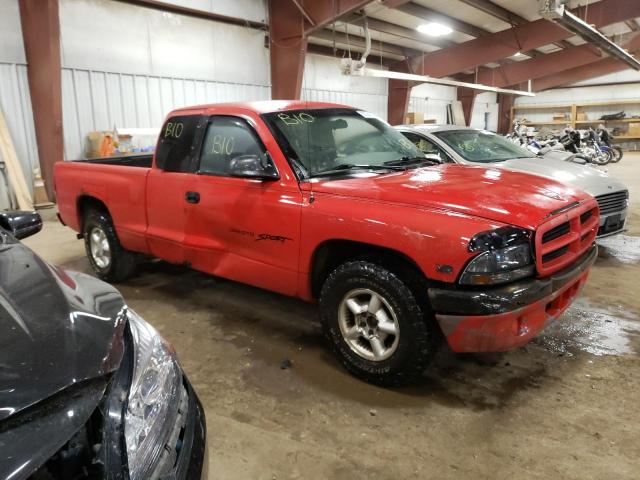 1B7GL22Y1XS118013 - 1999 DODGE DAKOTA RED photo 4