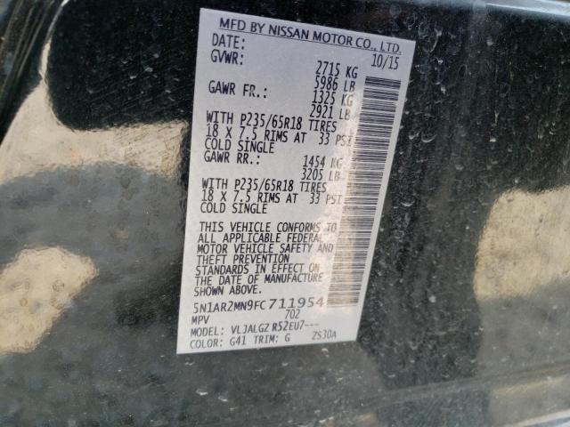 5N1AR2MN9FC711954 - 2015 NISSAN PATHFINDER S BURGUNDY photo 13