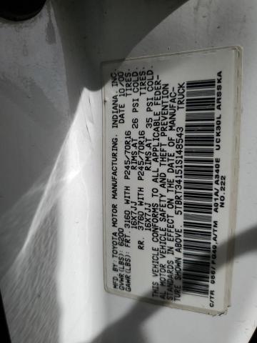 5TBRT34151S148543 - 2001 TOYOTA TUNDRA ACCESS CAB თეთრი ფოტო 12