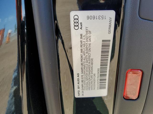 WAUC4CF51RA104393 - 2024 AUDI S5 PREMIUM PLUS BLACK photo 12