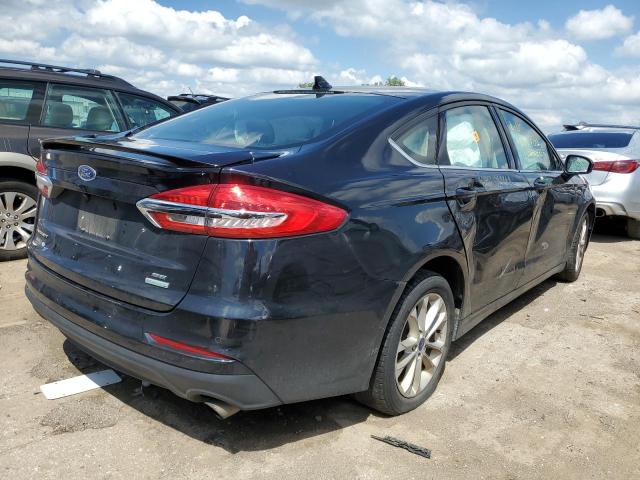 3FA6P0HD0LR265279 - 2020 FORD FUSION SE BLACK photo 3