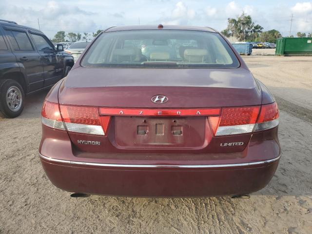 KMHFC46F48A319844 - 2008 HYUNDAI AZERA SE RED photo 6