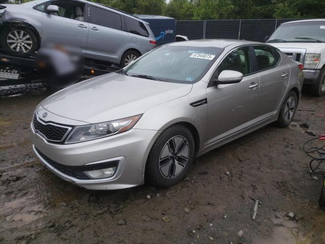 KNAGM4AD8B5002822 - 2011 KIA OPTIMA HYBRID SILVER photo 1