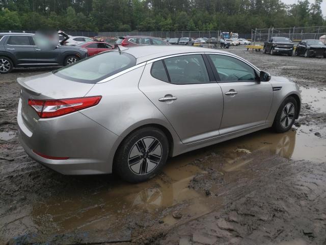 KNAGM4AD8B5002822 - 2011 KIA OPTIMA HYBRID SILVER photo 3