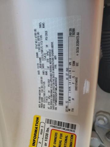 1FMEE5DP1MLA93932 - 2021 FORD BRONCO BASE 白色 照片 13