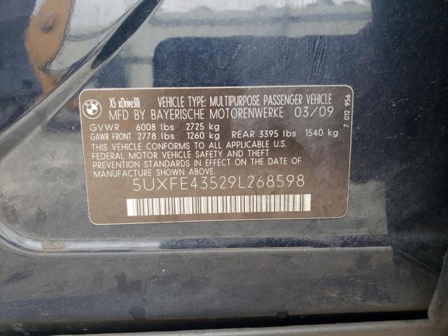 5UXFE43529L268598 - 2009 BMW X5 XDRIVE30I BLUE photo 13