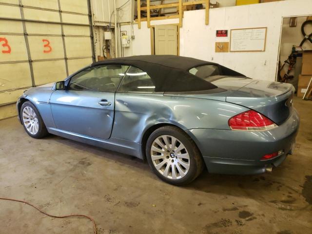 WBAEK73414B260342 - 2004 BMW 645 CI AUTOMATIC BLUE photo 2