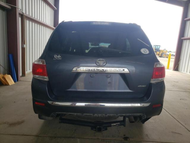 5TDBK3EH1CS152017 - 2012 TOYOTA HIGHLANDER BASE BLUE photo 6