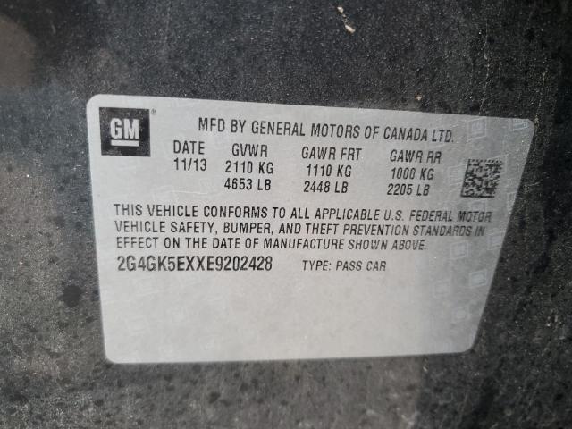 2G4GK5EXXE9202428 - 2014 BUICK REGAL 石墨色 照片 12