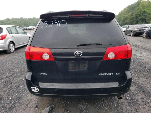 5TDZK23C98S185290 - 2008 TOYOTA SIENNA CE BLACK photo 6